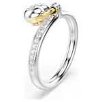 Idyllia motif ringMixed cuts, Heart, Pink, Mixed metal finish